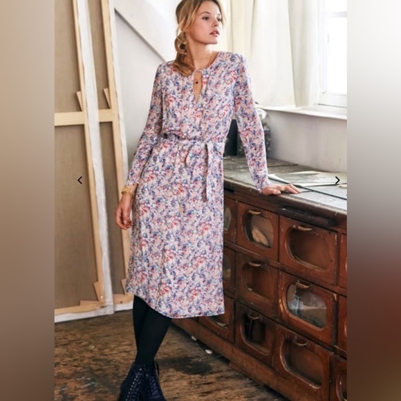 🇫🇷 Rare Sézane Victorie Midi Bohemian Dress - Picture 3 of 11